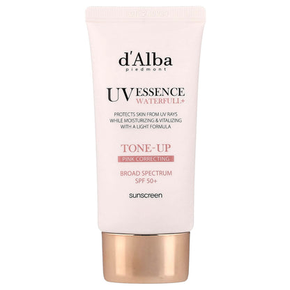 d'Alba Piedmont UV Essence Waterfull+ Tone-Up Pink Correcting Sun Cream SPF 50+ PA++++