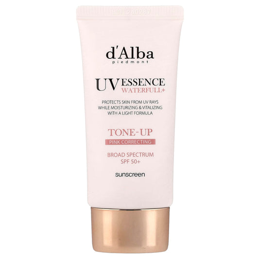 d'Alba Piedmont UV Essence Waterfull+ Tone-Up Pink Correcting Sun Cream SPF 50+ PA++++